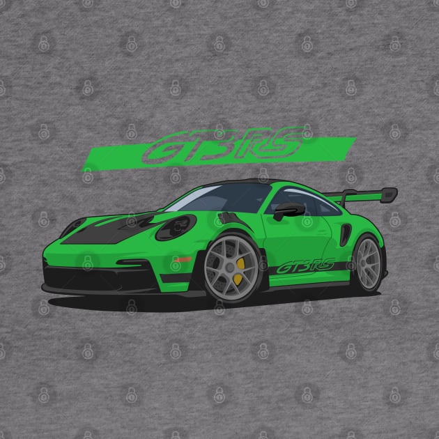 car 911 gt3 rs green by creative.z